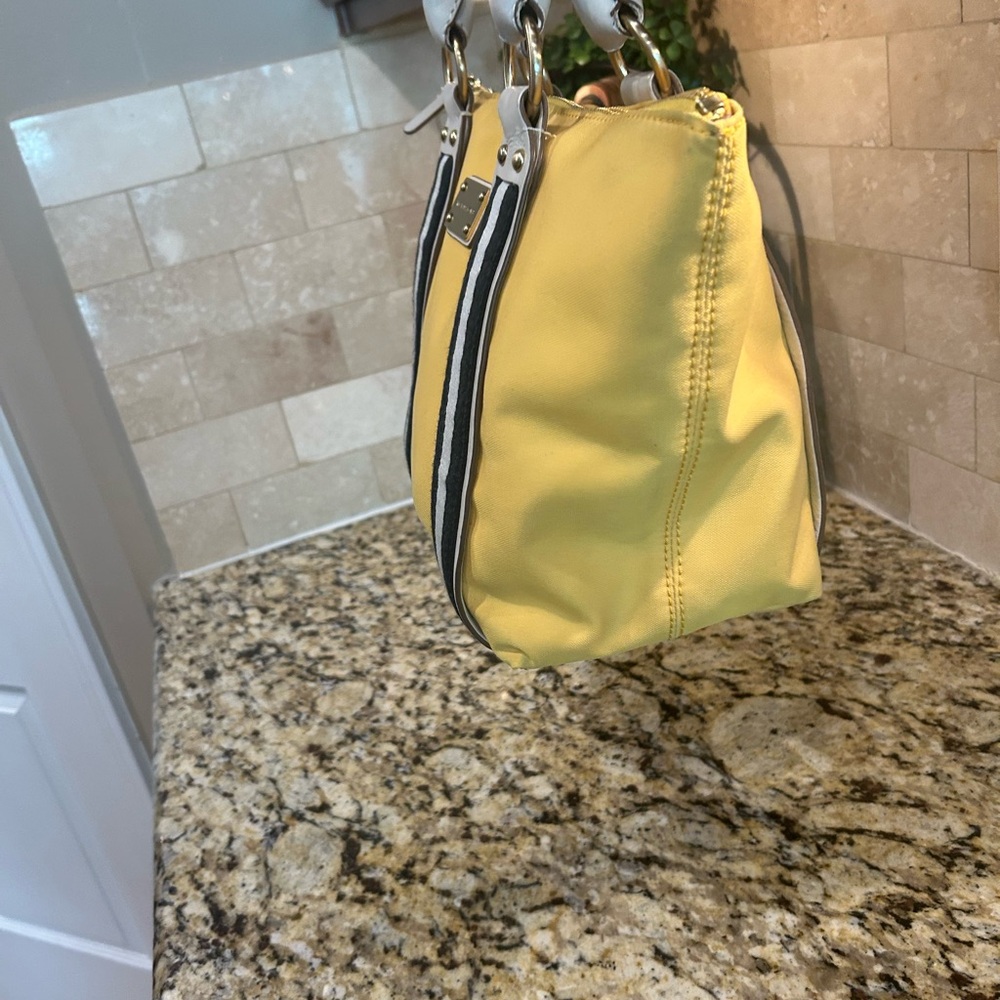 Michael Kors Yellow Canvas Handbag - Picture 3 of 9